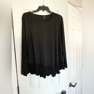 Elegant Black Long Sleeve Top